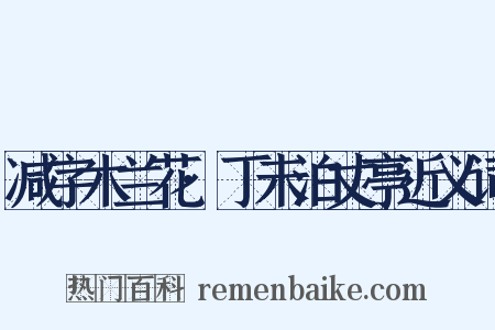 减字木兰花·丁未泊丈亭近义词是什么意思的图片